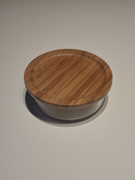 IKEA 365+ caserola din sticla cu capac de bambus (noi, fara eticheta)