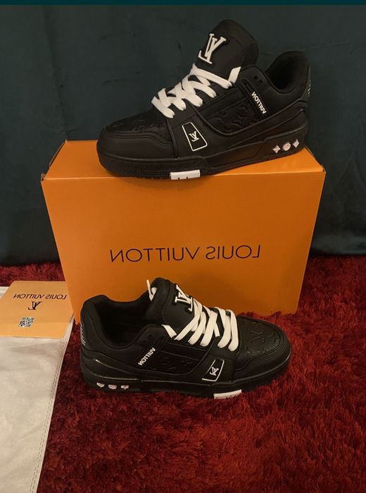 Adidași Sneakersi Louis Vuitton Black & White Skate Trainer
