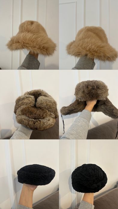 Caciuli din blana naturala