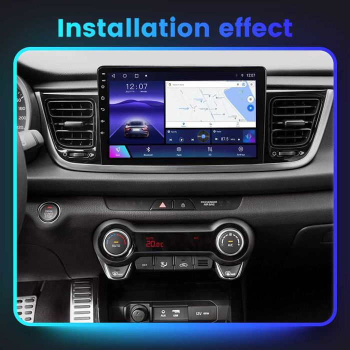 Navigatie Android 14 Kia Rio IV 2017 -2024 1/8 Gb Waze CarPlay +CAMERA