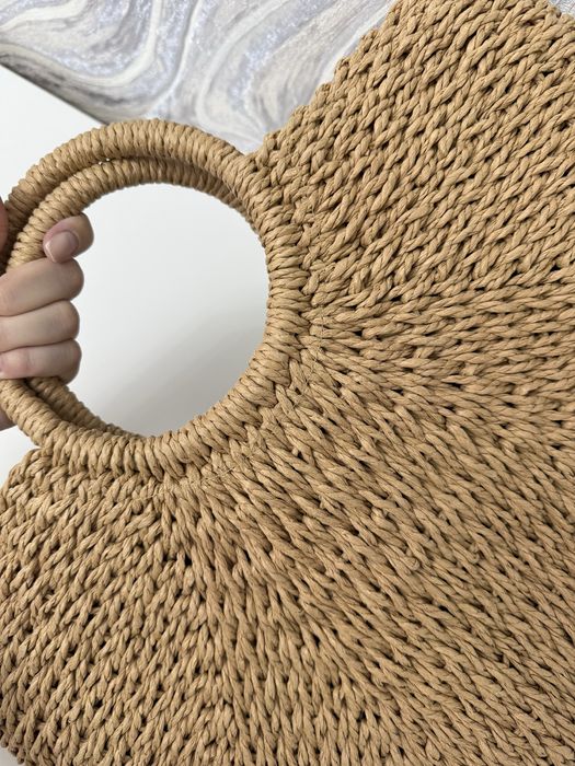 Сумка шоппер и плетенная