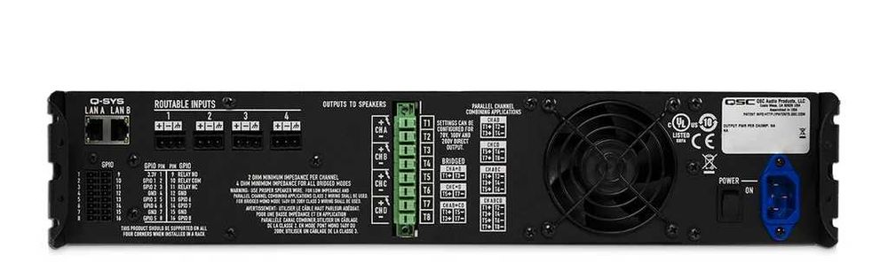 Amplificator profesional QSC CXD4.3Q nou sigilat – amplificator 4 × 625 W, Q-SYS, 4/8 Ω, 70/100 V