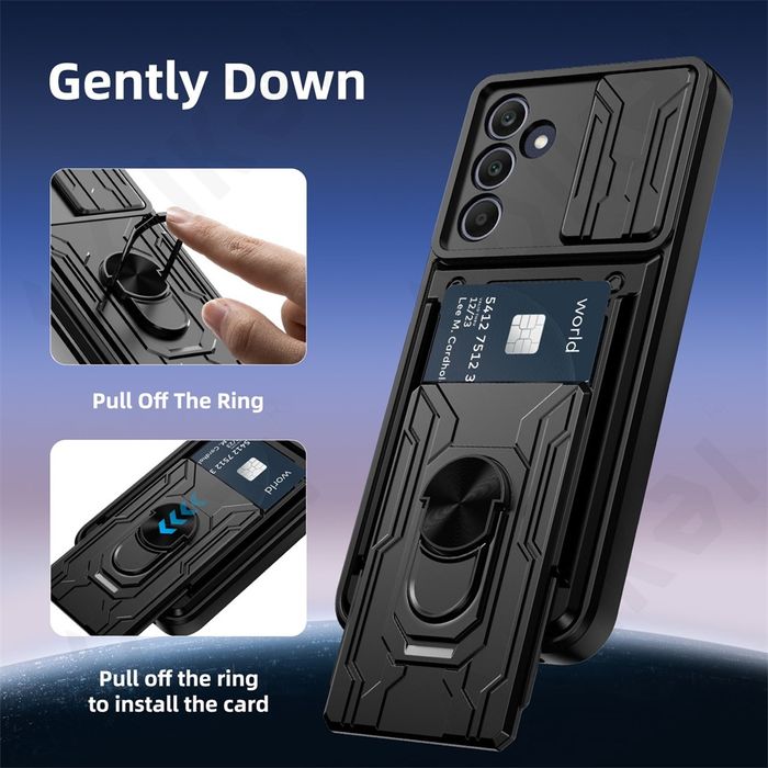 Samsung Galaxy A57 A17 A56 A26 A16 A55 A15 A25 / RING CARD SLOT кейс