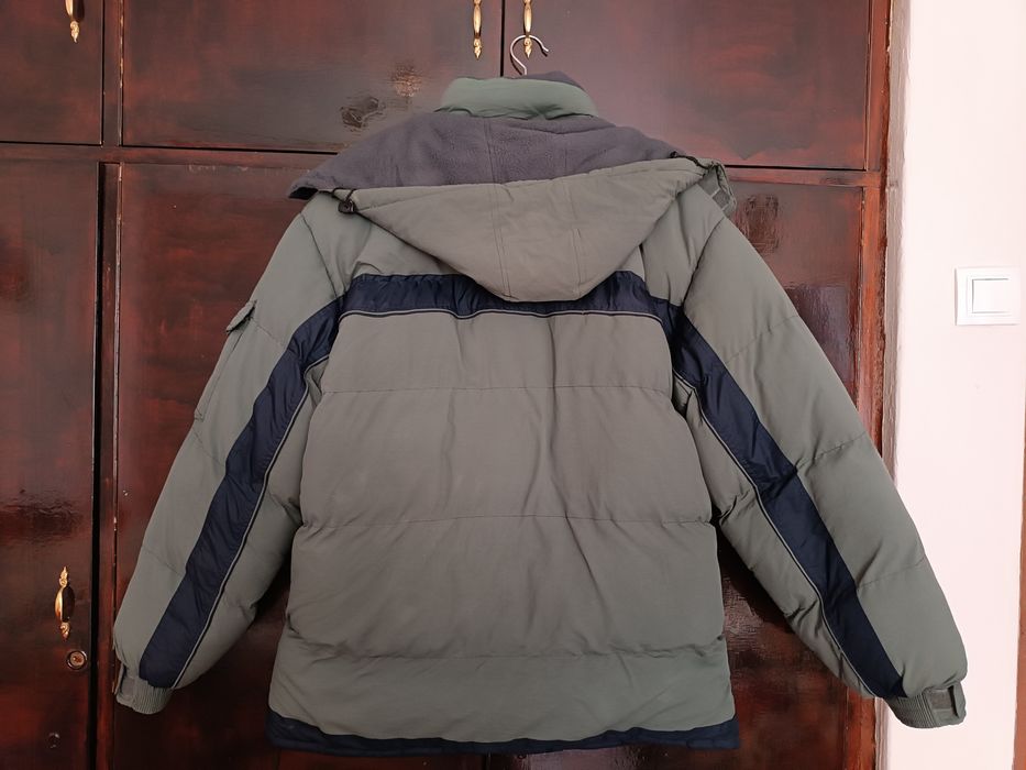 Сиво сако ХЛ, маслено зелено дебело яке ХХЛ, синьо яке ХЛ размер