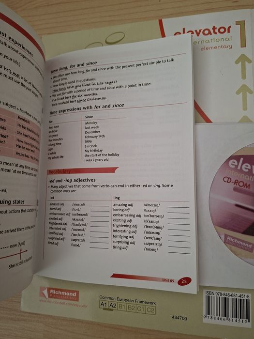 Комплект учебници и работни тетрадки по английски език.