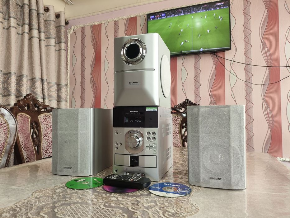 Sharp 2.1 mini sentr orginal  hamma joyi 100% ishlaydi