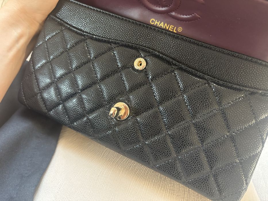 Chanel Black Lambskin Quilted Classic Flap