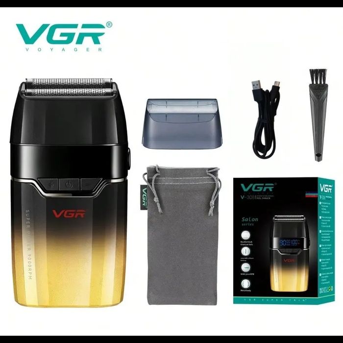 Професионална машинка за бръснене VGR V-308 с метален корпус