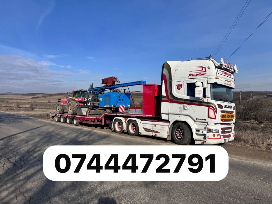 Tractari transport utilaje dube camioane tractoare buldoexcavatoare