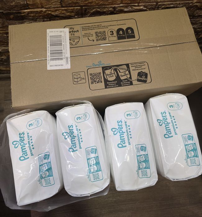 Pampers Premium Care размер 3 - 8 пакета пелени