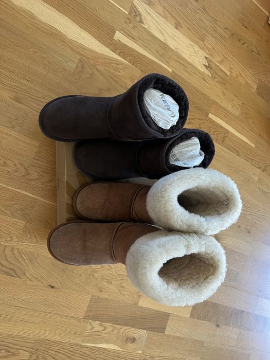 Велурени ботуши с агнешка вълна