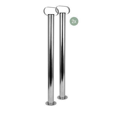 Picior sprijin Carpoint pentru remorca auto, 2 bucati, cu clema fixare, diametru 48mm si lungime 70cm, metal