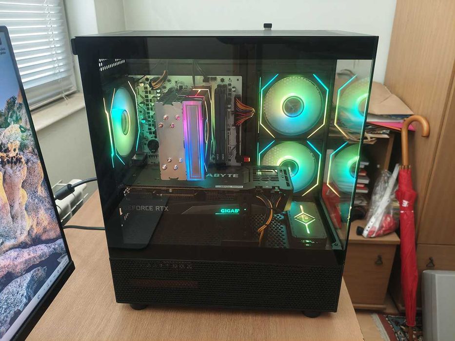 Геймърски компютър, Ryzen 5500, Rtx 3060Ti, 500gb nvme, 1tb HDD, 16gb Ram