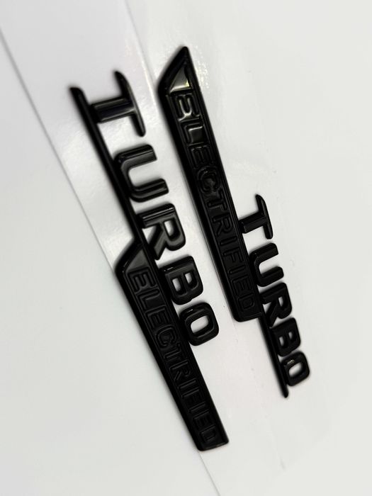 Set Embleme Compatibile Mercedes TURBO Electrified negru nou