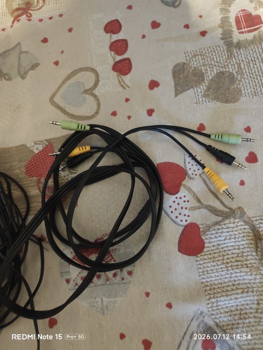 Set cabluri originale Logitech Z-5500 – Cabluri sateliți + cablu consolă control + cabluri audio