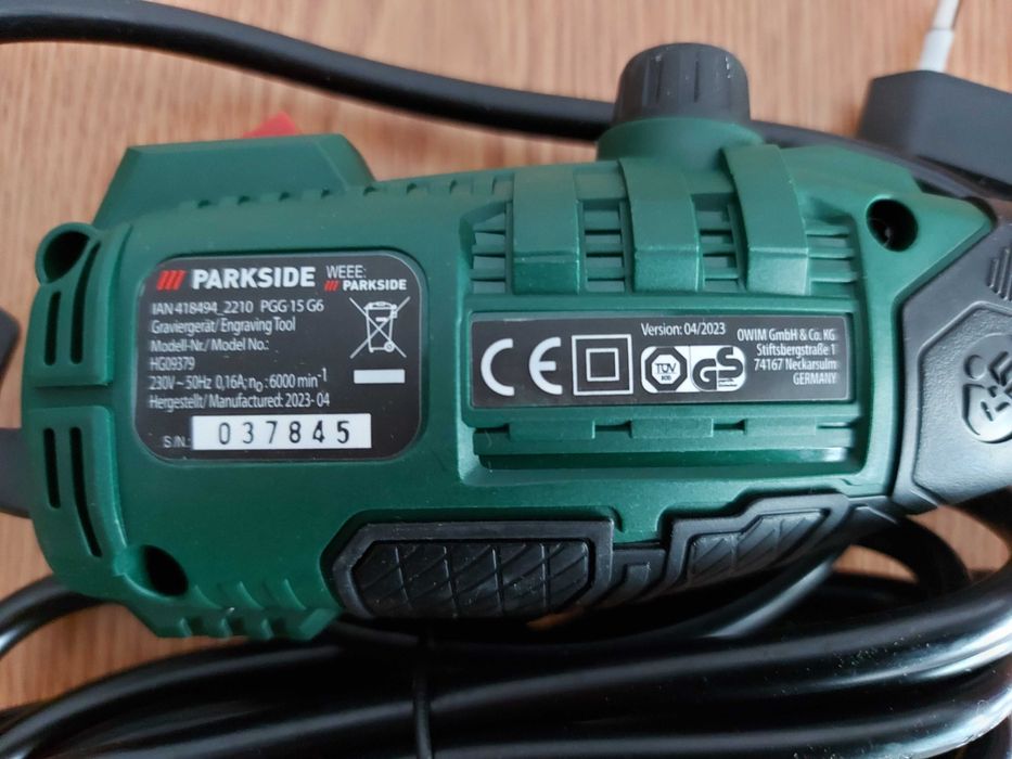Aparat pentru gravura pe sticla, fier, lemn piatra etc Parkside