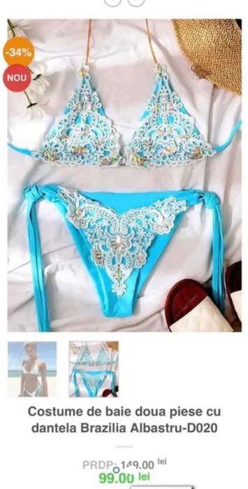 Costum de baie doua piese