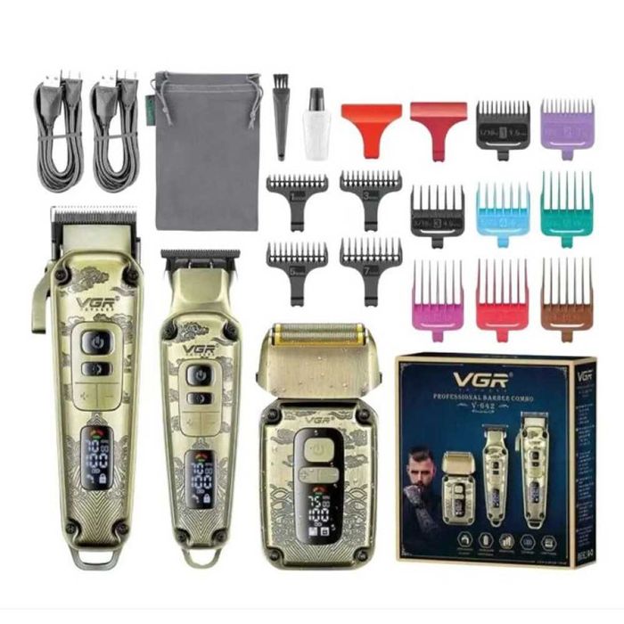 VGR V-642 машинка за подстригване, тример и самобръсначка 3в1 комплект