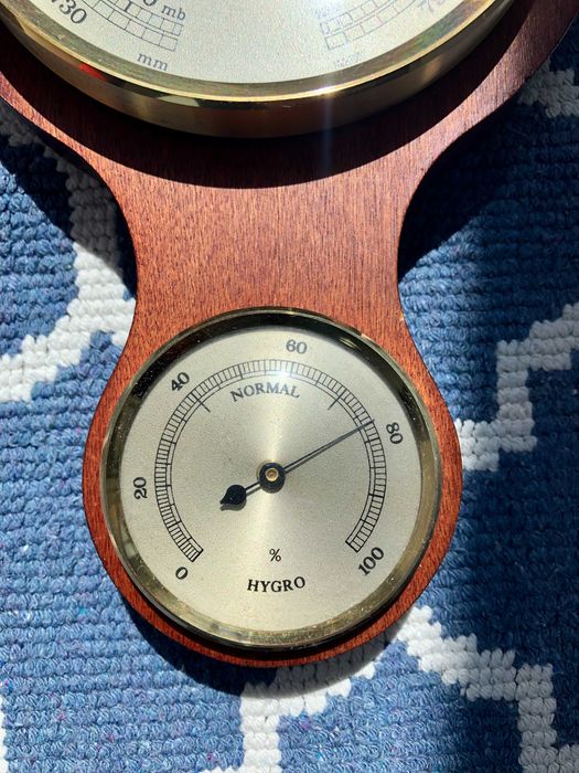 Statie meteo vintage cu termometru, barometru si higrometru