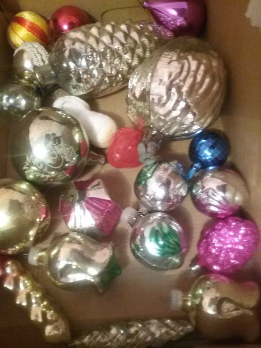 Советские стеклянные елочные игрушки