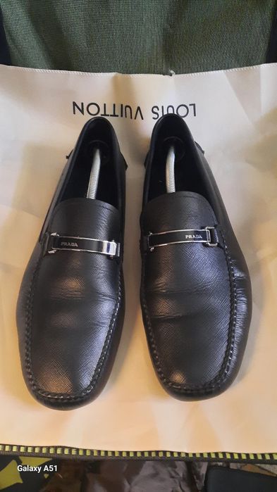 Черные Макасины PRADA КОЖА