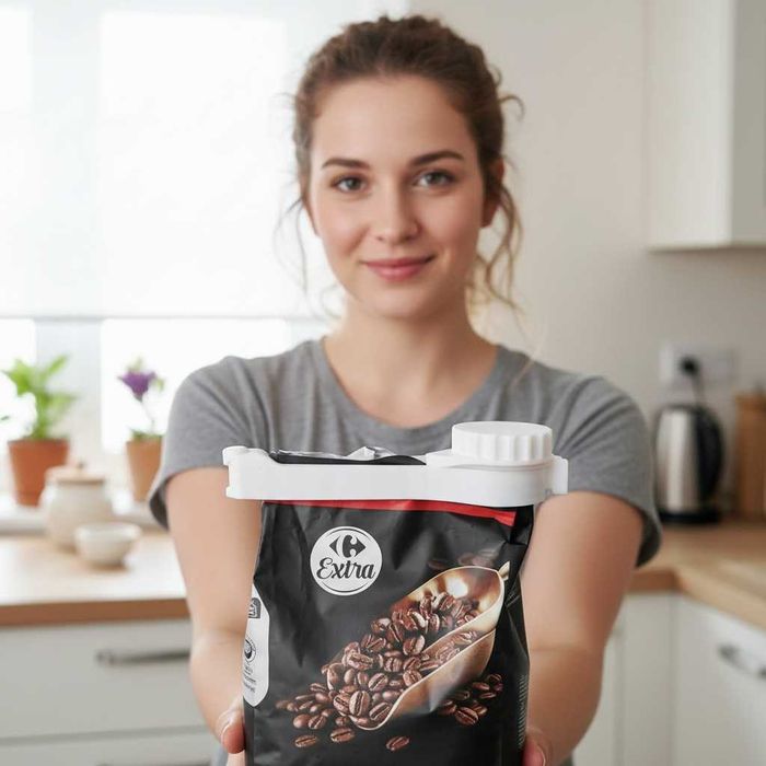 Clema Inchizatoare Punga Cafea Capac Filet