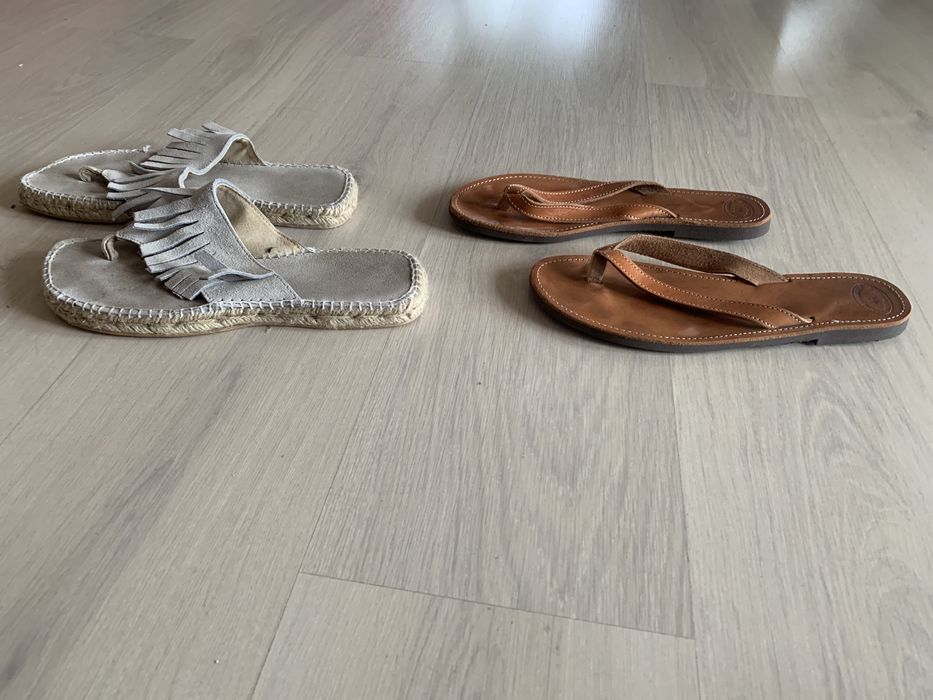 Vand șlapi ( 40) din piele.