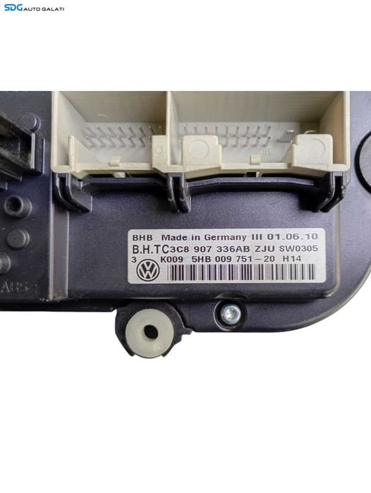 Panou Modul Unitate Comanda AC Aer Conditionat Clima Climatic Volkswagen Passat B7 2010 - 2015 Cod 3C8907336AB 5HB009751 [LC0611]