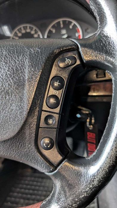 Volan BMW E39 E38 E53 multifuncțional lemn + piele cu airbag