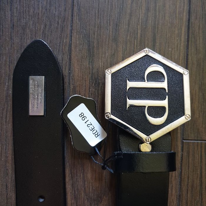 мъжки колан от естествена кожа с метална катарама Philip Pleinn