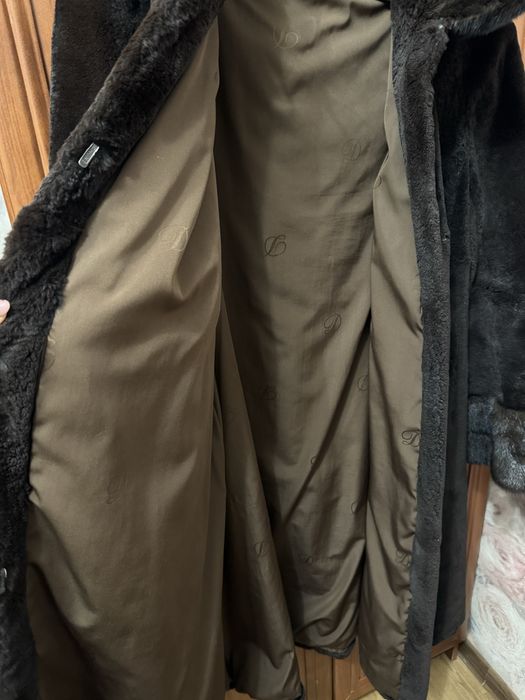 Шуба бобер, вставки норка.