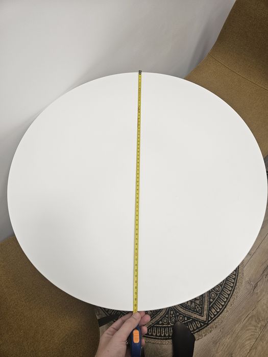 Masa rotunda MDF alb