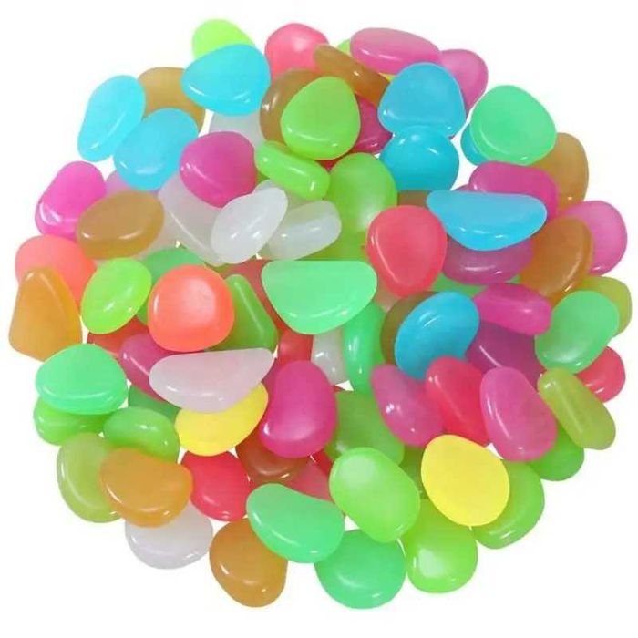 PIETRE pietricele FOSFORESCENTE pentru amenajare GRADINA decorative