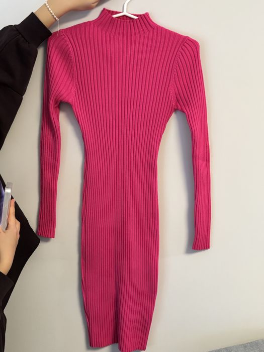 Розова рокля,памучна