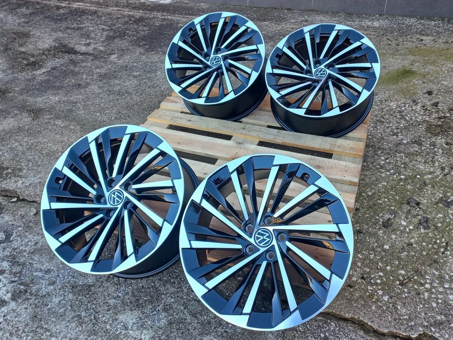 19"Vw Seat Skoda 8.5ж ет40 Black polish Tiguan Passat Superb Чисто Нов