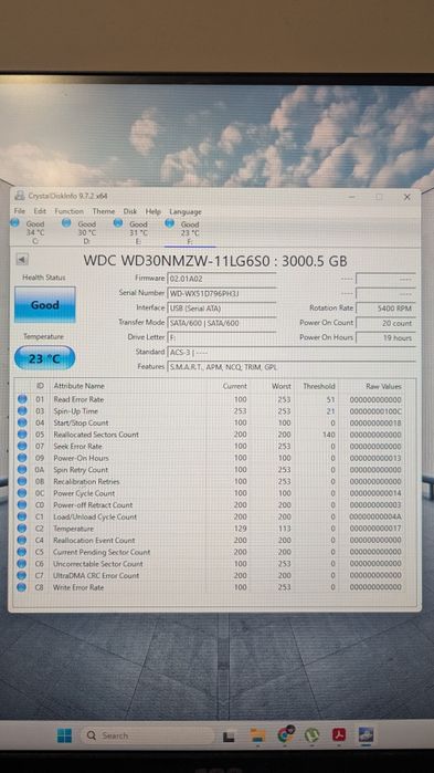 HDD Extern WD Elements 3TB -19h funcționare