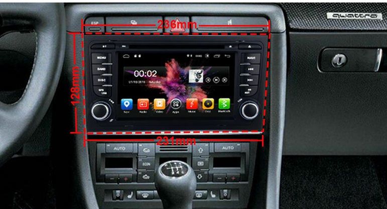 Мултимедия 7" Android 14 за Audi A4 S4 B6 B7 навигация CARPLAY RDS DSP