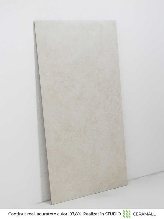 Gresie Rectificată Elysian Travertini Crosscut Blanc 60x120 Mat