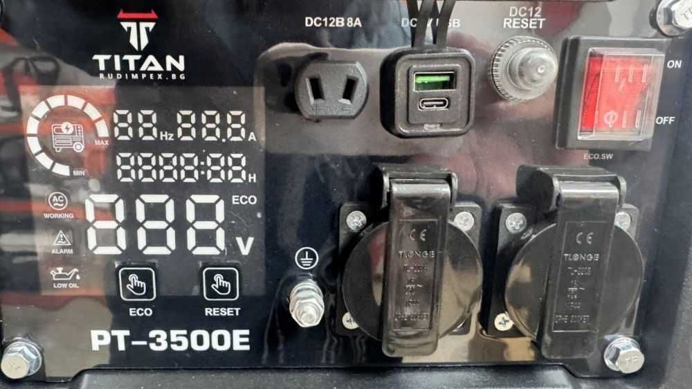 Инверторен бензинов генератор TITAN PT-3500E, 3.5 kW