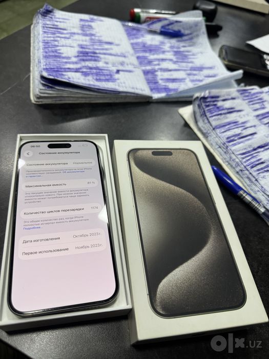 Iphone 15 pro 256 81 batare