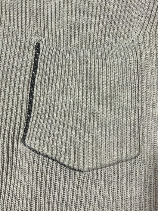 Pulover Bej din Bumbac, Brunello Cucinelli