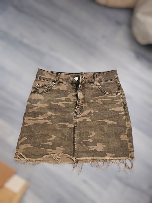 дамска дънкова камуфлажна пола