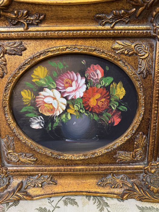 Doua tablouri deosebite - pictura in ulei, rama baroc lemn