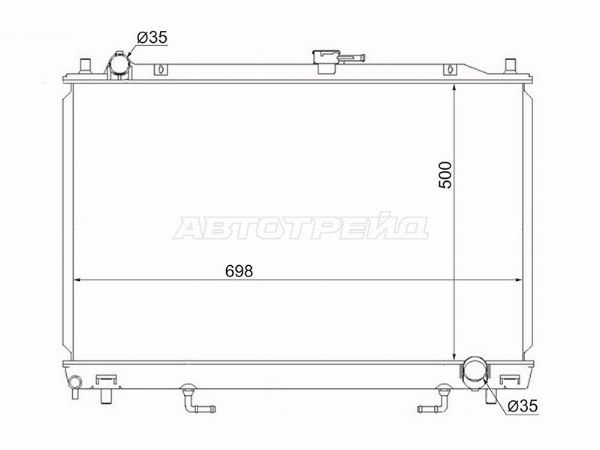 Радиатор Двигателя Mitsubishi Pajero
