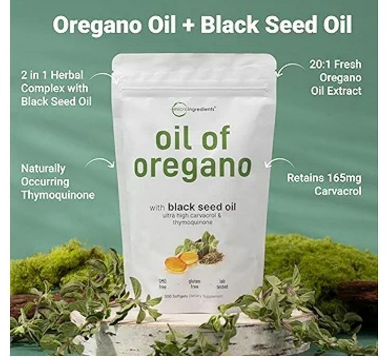 Oil of oregano 300 kap, масло орегано, qora sedana yogi, black seed oi