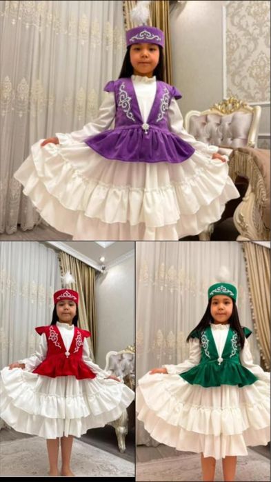 Детские национальные казахские наряды платья
