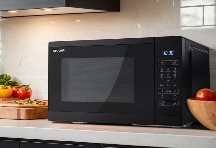 Микровълнова фурна Sharp, черен, 900 W, 25 литра
