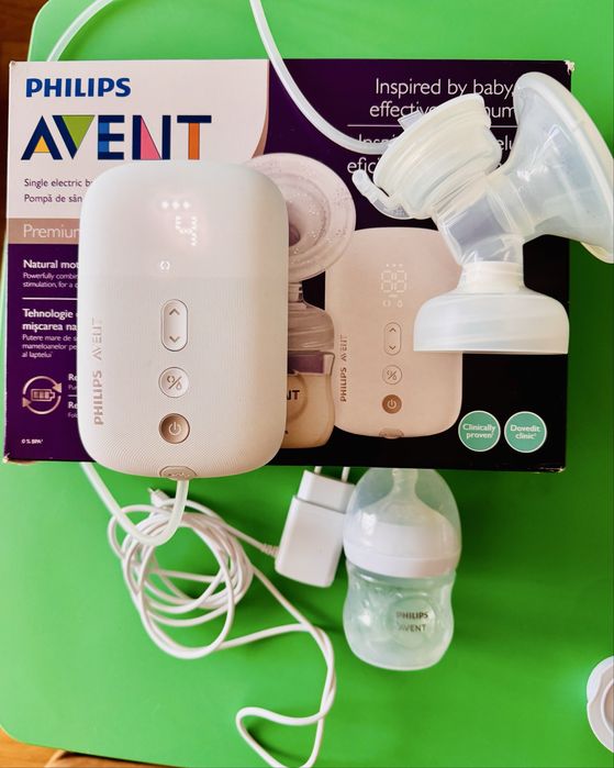 Акумулаторна помпа за кърма Avent Natural Motion Premium, хладилна чанта Avent, ръчна помпа Avent