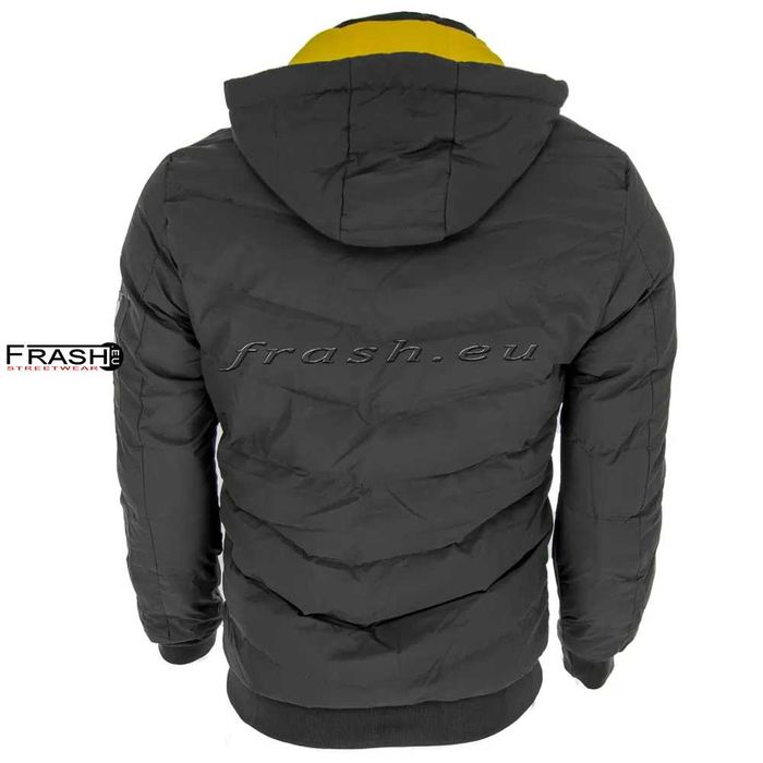 Мъжко двулицево зимно яке с качулка чисто ново