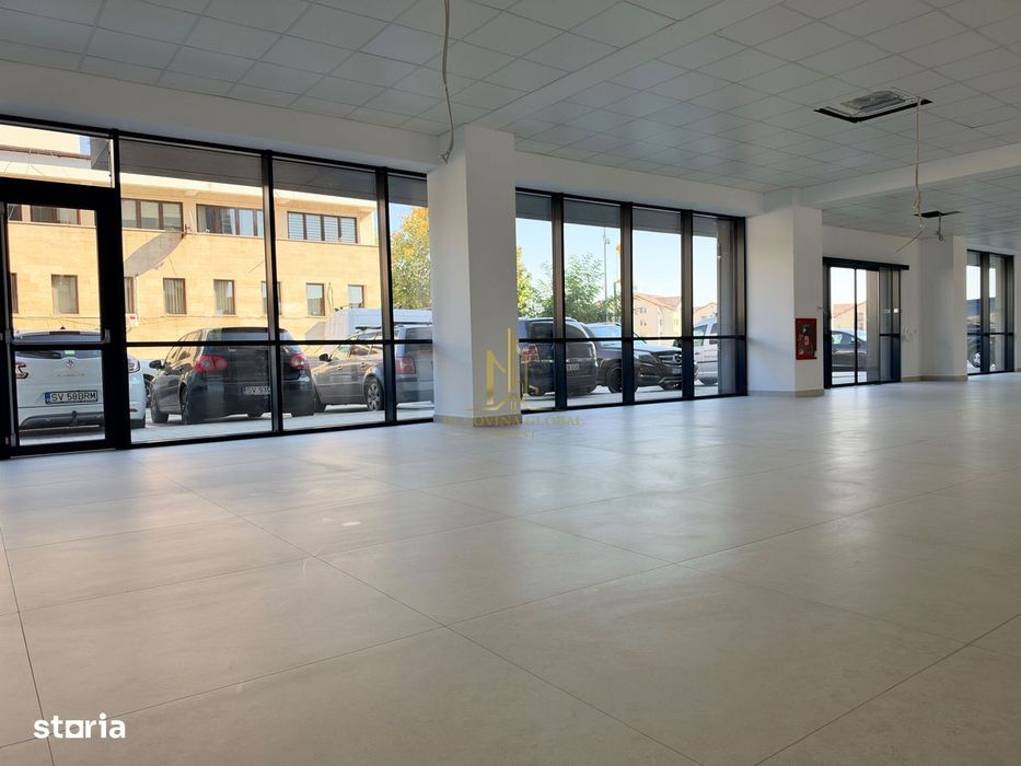 Spațiu comercial nou, 493.4 mp, vitrină 20 m, Suceava, zona Obcini